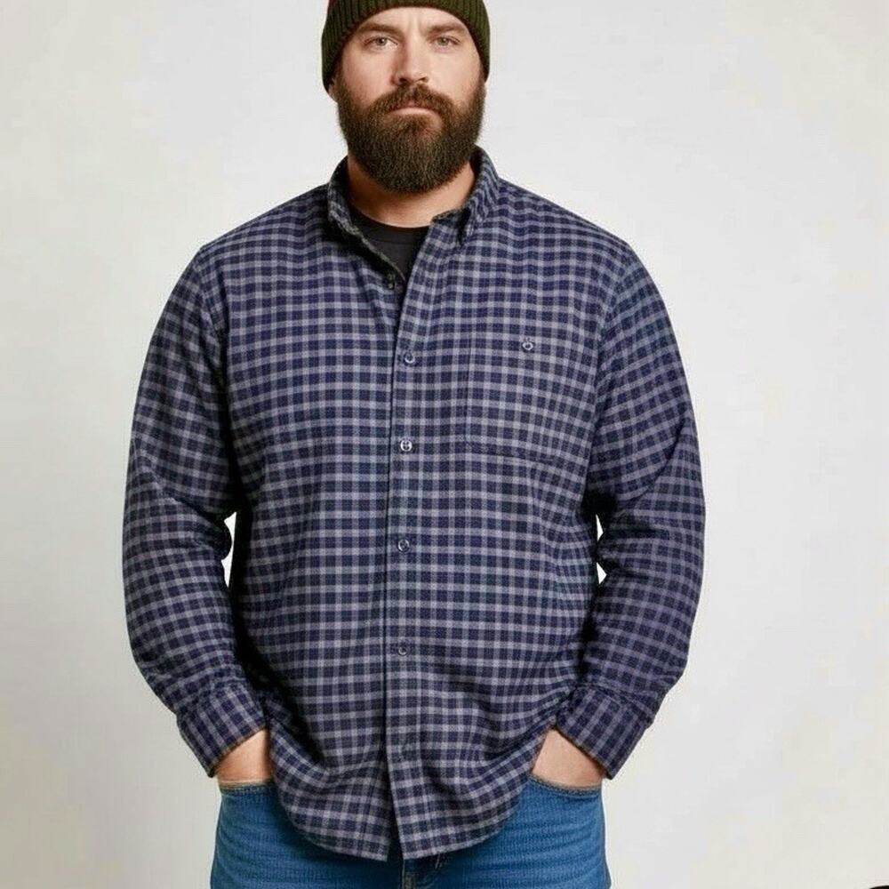 Woolrich NRA Men 2XL XXL Elite Series Tactical shirt blue check plaid